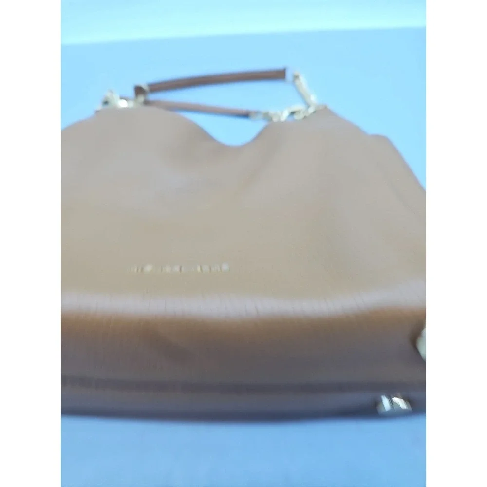 Michael‎ Kors Women's Genuine Leather Tan Gold Chain Hobo Bag W/ Garment Bag